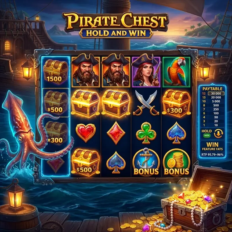 Pirate Chest Hold and Win Slot