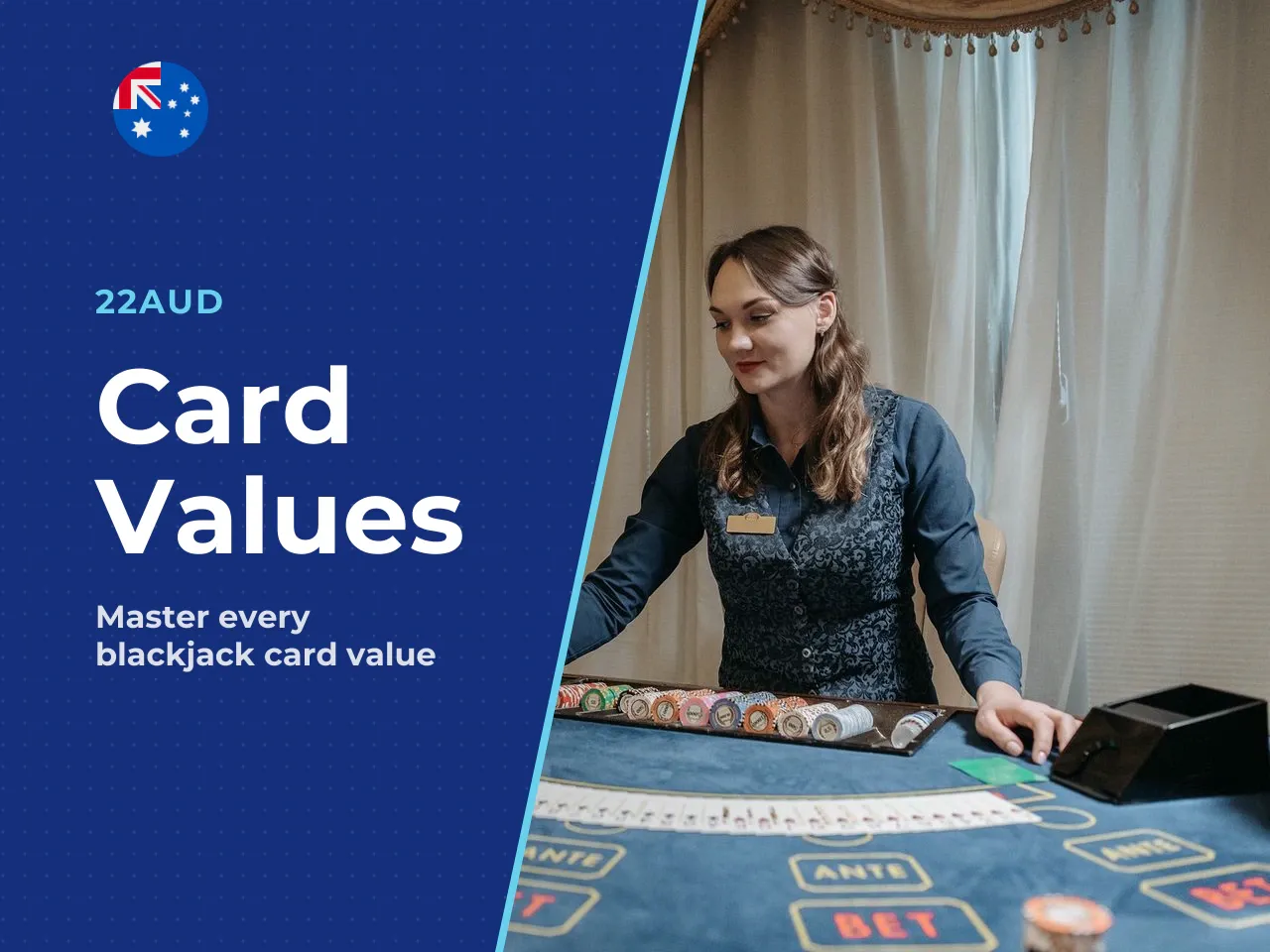 Card values and blackjack totals. Card
